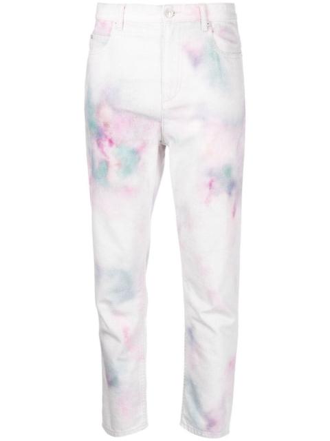 Isabel Marant Étoile abstract-print cropped trousers