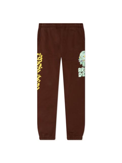 BRAIN DEAD BRAIN DEAD STONE AGE SWEATPANT - BROWN