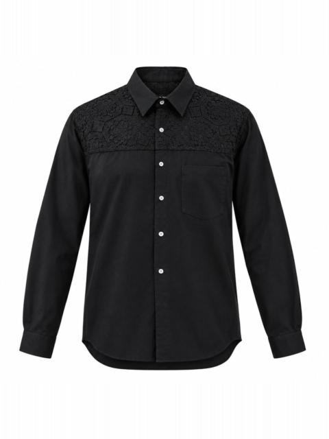 Comme des Garçons Homme Plus Cotton Broad Lace Panel Long Sleeve Shirt