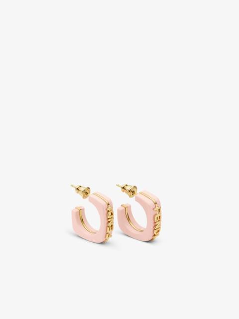 FENDI Fendigraphy Earrings Pastel pink and gold-colored metal earrings