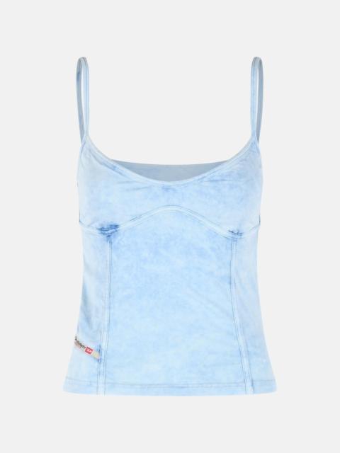 'ONY' LIGHT BLUE STRETCH COTTON TANK TOP