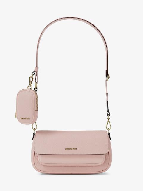 MICHAEL KORS Jet Set Travel Small Pebbled Leather Crossbody Bag With Pouch