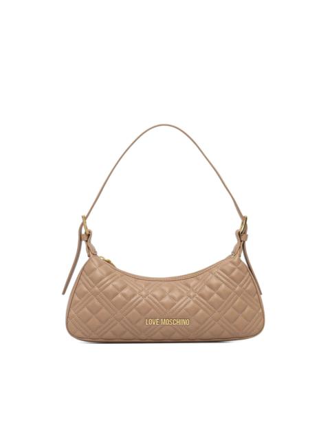 Moschino quilted-design logo-detail shoulder bag