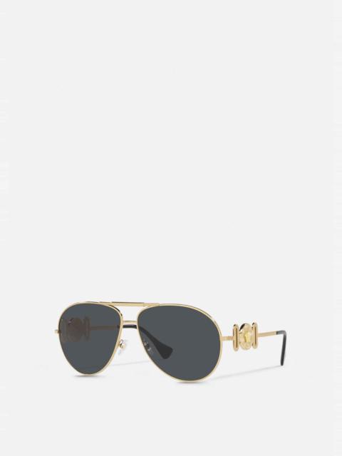 VERSACE Medusa Biggie Pilot Sunglasses