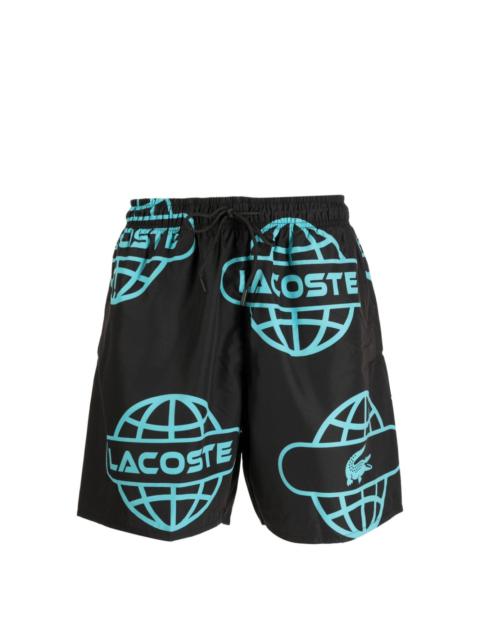 Globe-print swim shorts