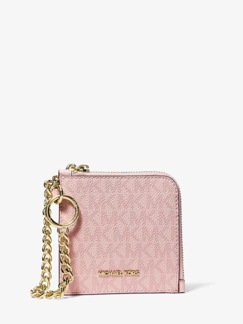 MICHAEL KORS Jet Set Travel Signature Logo Chain Wallet