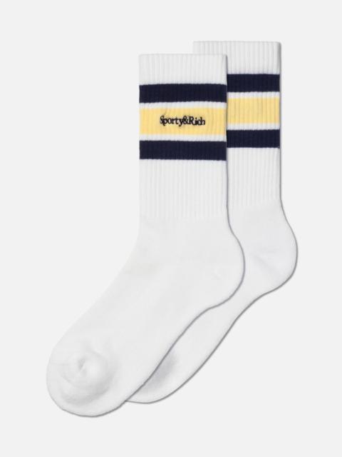 Sporty & Rich SERIF LOGO SOCKS