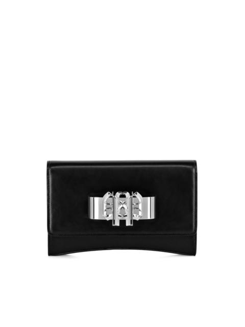 PHILIPP PLEIN logo-plaque leather clutch bag