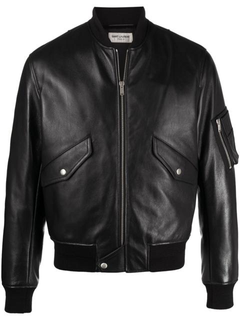 SAINT LAURENT MA-1 lambskin bomber jacket