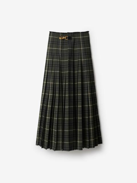 Check Wool Blend Kilt