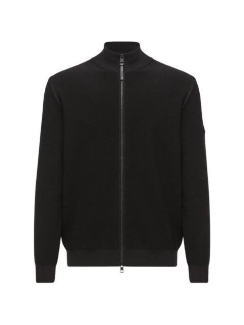 Moncler zip-up knitted sweater