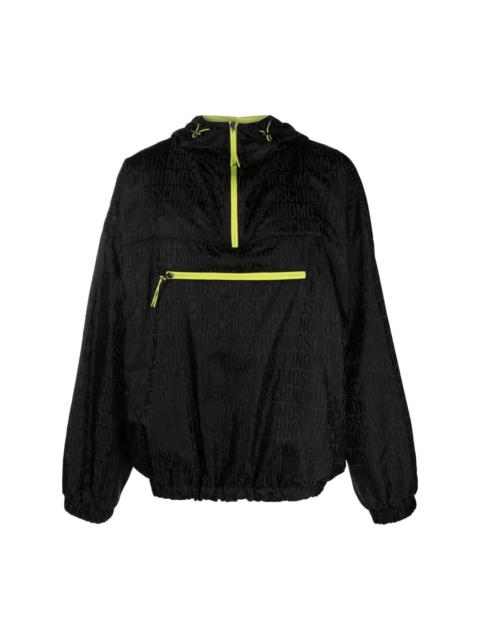 Moschino logo-print hooded lightweight jacket