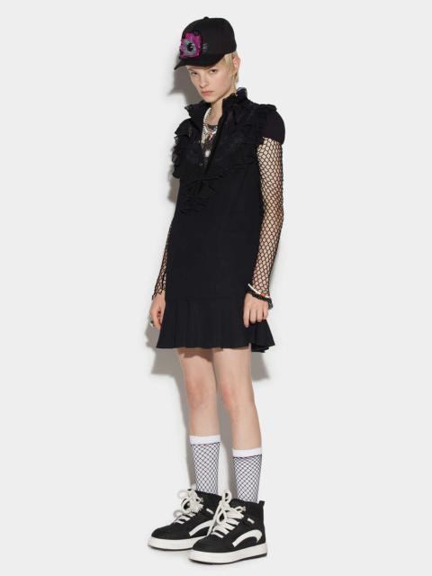 DSQUARED2 LACE BIB MINI DRESS