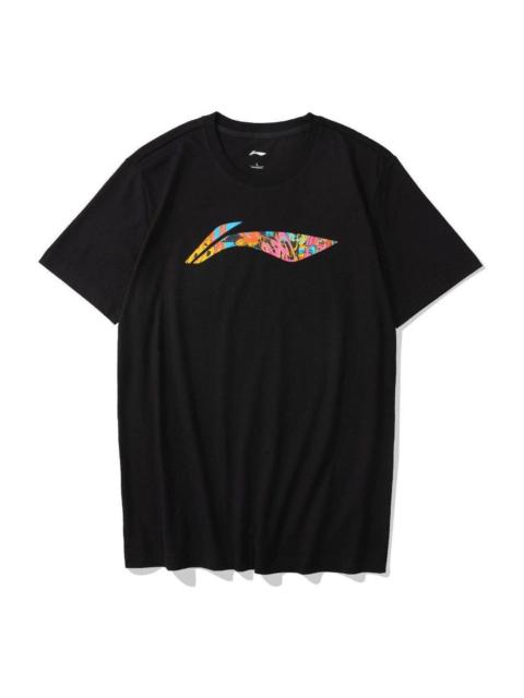 Li-Ning Li-Ning Big Graphic Loose Fit T-shirt 'Black Multi' AHSR693-1
