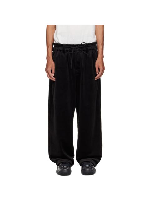 Y-3 Black Velvet Corduory Track Pants