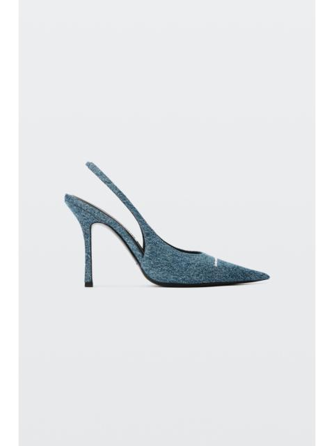 Alexander Wang buffy 105mm denim slingback pump