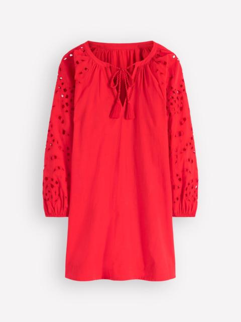 BODEN Embroidered Sleeve Kaftan-Red Embroiderie
