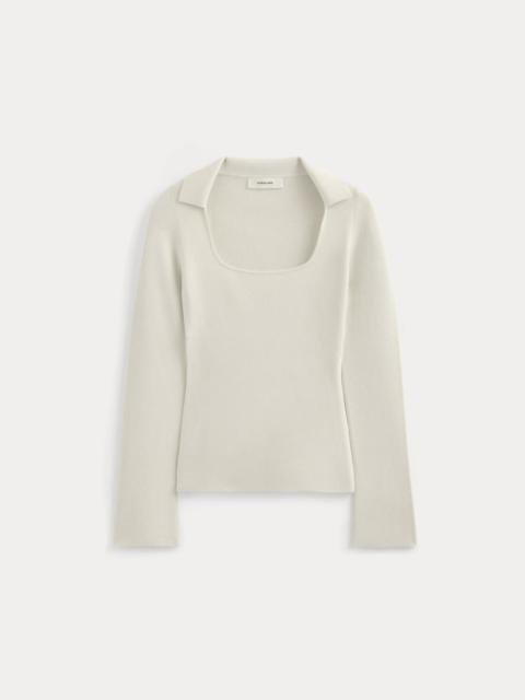 EVERLANE KNIT SCOOP-NECK TOP