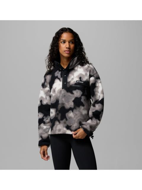 Columbia Women's Helvetia II Printed Cropped Half Snap Fleece Pullover