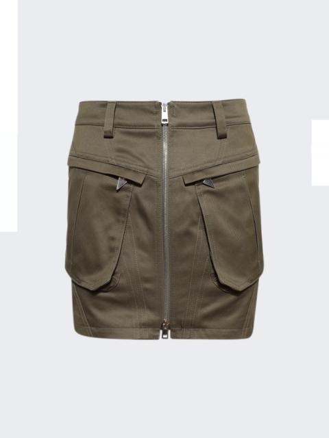 MUGLER Cargo Mini Skirt Khaki