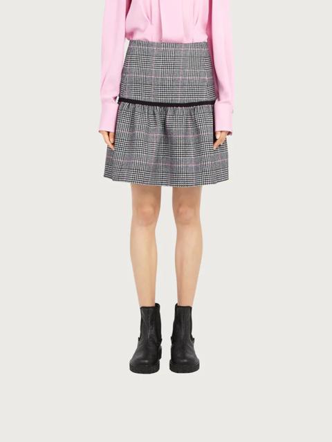 FERRAGAMO MINI SKIRT WITH FLOUNCE