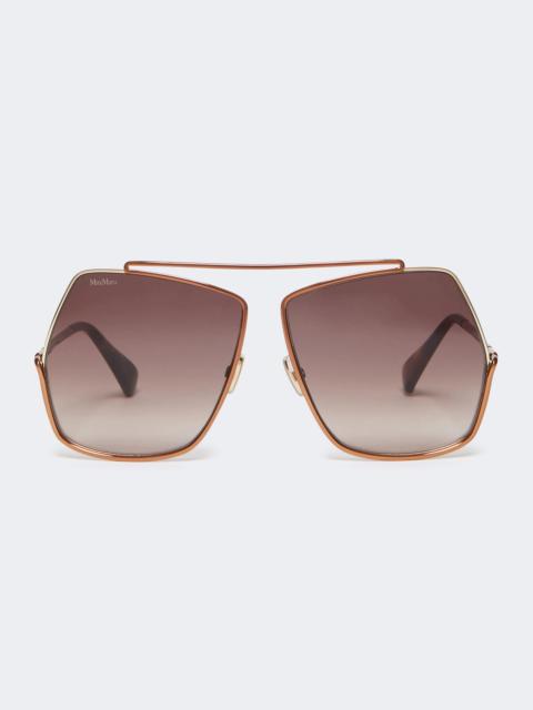 Max Mara ELSA Geometric sunglasses - CAMEL