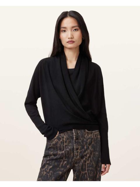 ALLSAINTS WASSON PIRATE LIGHTWEIGHT MERINO CARDIGAN