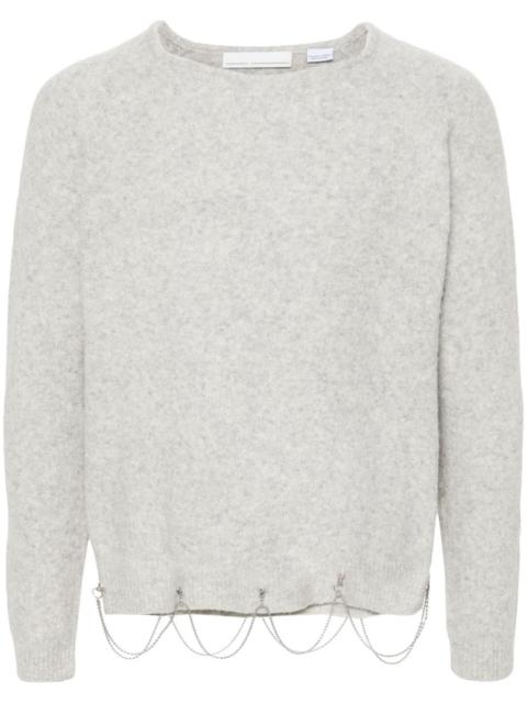 RANDOM IDENTITIES crystal-embellished wool-blend jumper