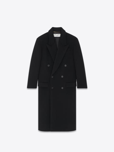 SAINT LAURENT long coat in wool