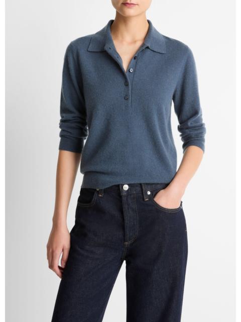 Vince Cashmere-Silk Polo Sweater