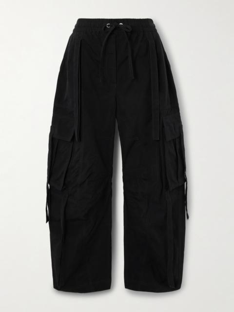 Dolce & Gabbana Tie-detailed Waxed-faille Cargo Pants