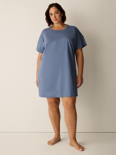 EILEEN FISHER Organic Cotton Interlock Crew Neck Sleep Dress
