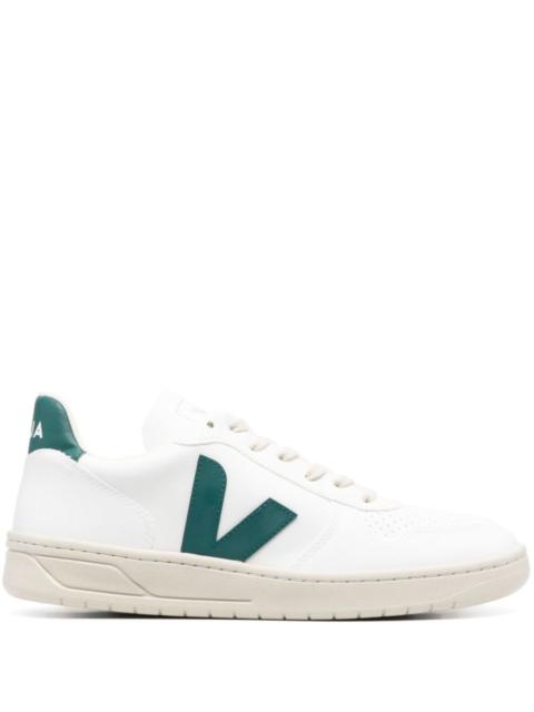 white V-10 Leather Sneakers