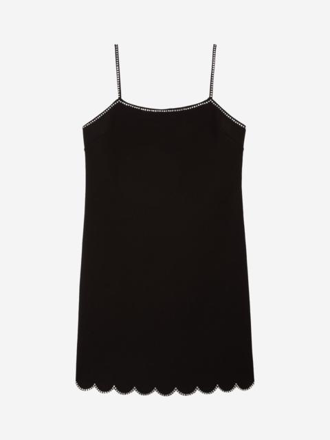 The Kooples SHORT DRESS WITH BLACK RHINESTONE DETAILS