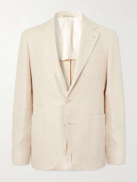 Brunello Cucinelli Linen, Wool and Silk-Blend Twill Blazer