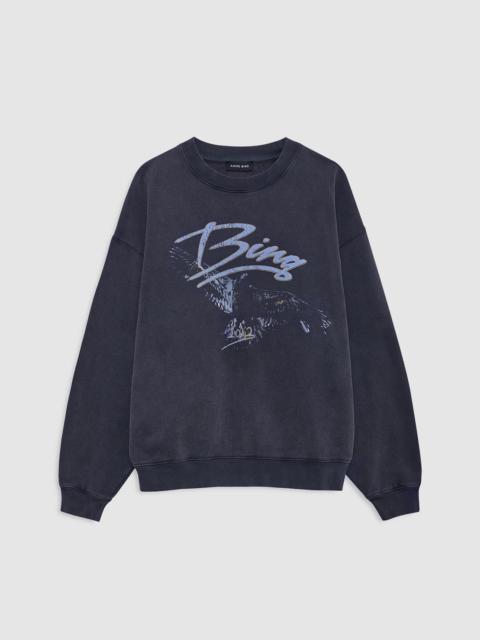 ANINE BING Spencer Sweatshirt Eagle - Washed Black