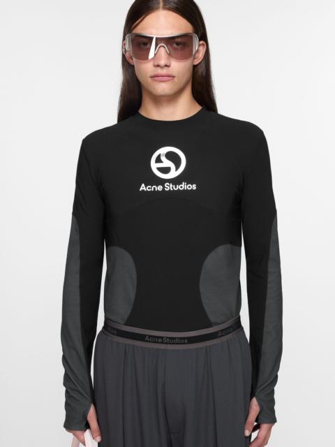 Acne Studios Long sleeve t-shirt logo - Black