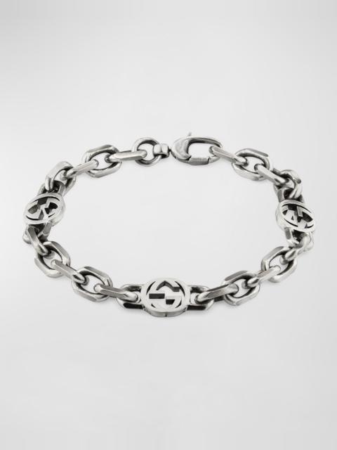GUCCI Men's Interlocking G Chain Bracelet, 7.5"L