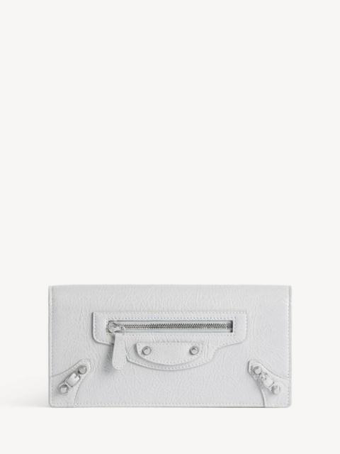 BALENCIAGA Women's Le City Money Long Wallet in Light Grey