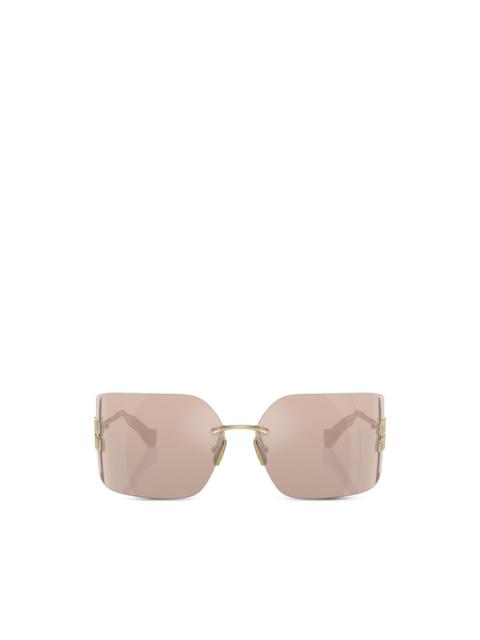 Miu Miu irregular-frame rimless sunglasses