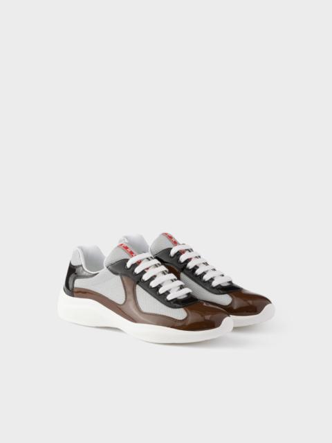 Prada Patent leather and technical fabric Prada America's Cup sneakers
