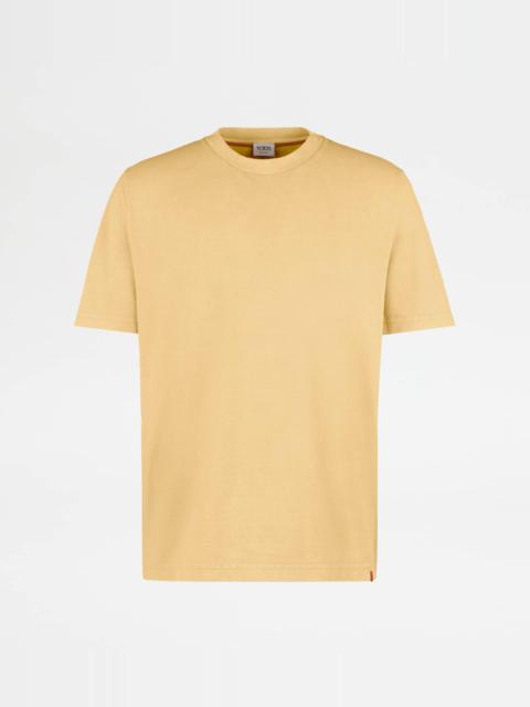 Tod's T-SHIRT IN JERSEY - YELLOW