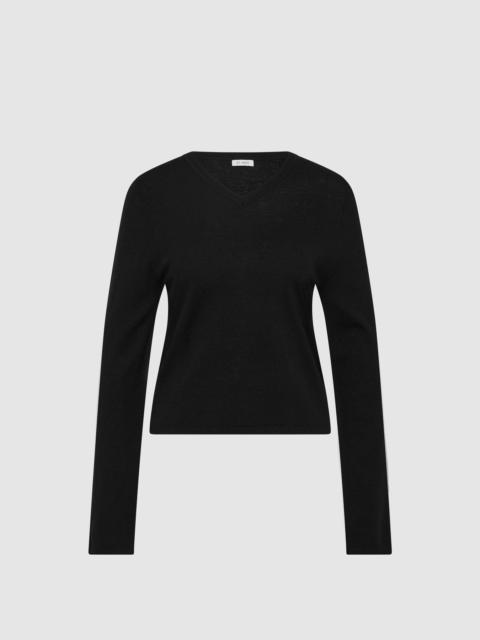 ST. AGNI Fine Merino V Neck Sweater - Black