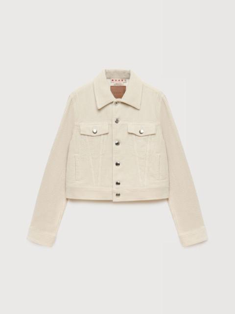 Marni CREAM CORDUROY TRUCKER JACKET