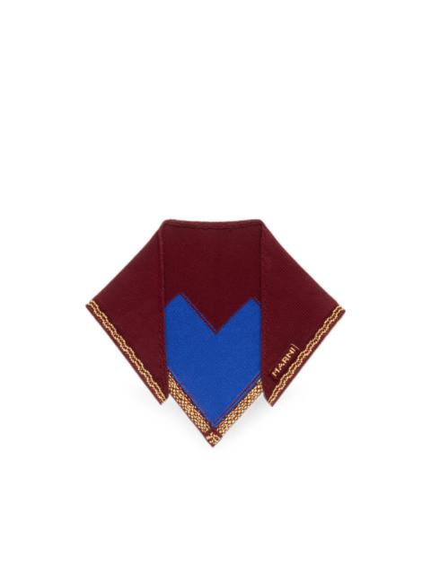 Marni logo-intarsia knitted bandana scarf