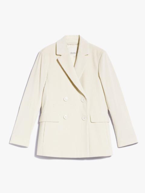 AGENTE Double-breasted velvet blazer