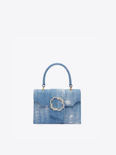 MALONE SOULIERS Audrey Blue Denim Mini Handbag