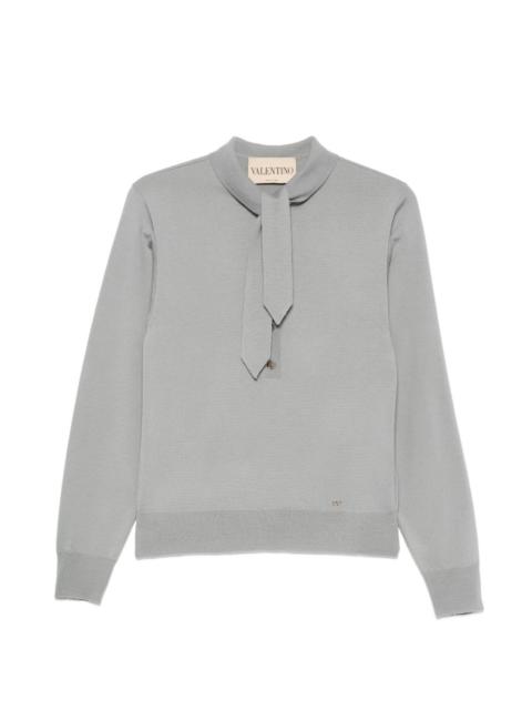 Valentino tie-neck button-up polo shirt