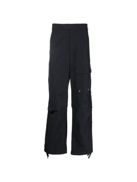 patch-pocket loose fit trousers