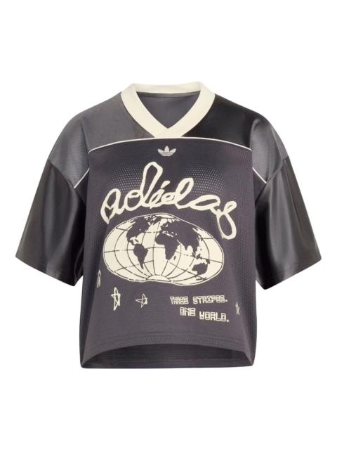 adidas (WMNS) adidas Cropped Scoccer Jersey 'Utility Black' KU9201